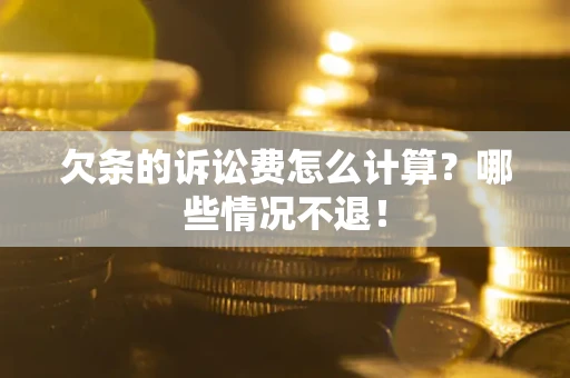 北京欠条的诉讼费怎么计算？哪些情况不退！